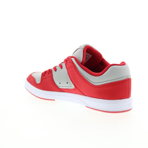 DC Cure ADYS400073-RGY Mens Red Gray Leather Skate Inspired Sneakers Shoes