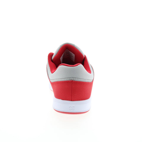 DC Cure ADYS400073-RGY Mens Red Gray Leather Skate Inspired Sneakers Shoes