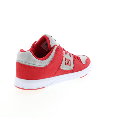 DC Cure ADYS400073-RGY Mens Red Gray Leather Skate Inspired Sneakers Shoes