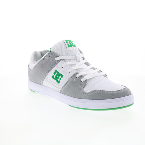 DC Cure ADYS400073-WGN Mens White Gray Suede Skate Inspired Sneakers Shoes
