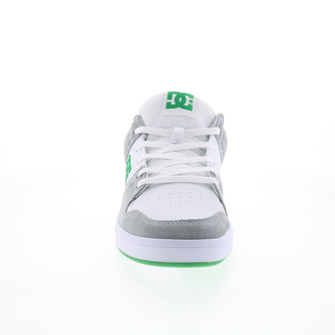 DC Cure ADYS400073-WGN Mens White Gray Suede Skate Inspired Sneakers Shoes
