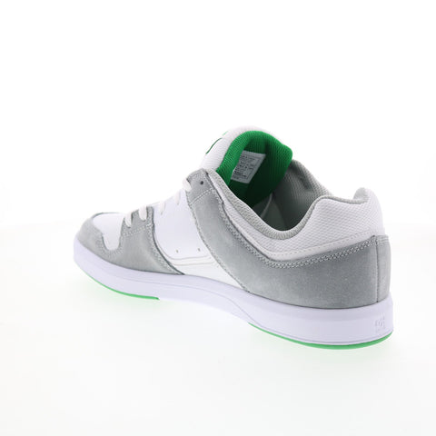 DC Cure ADYS400073-WGN Mens White Gray Suede Skate Inspired Sneakers Shoes