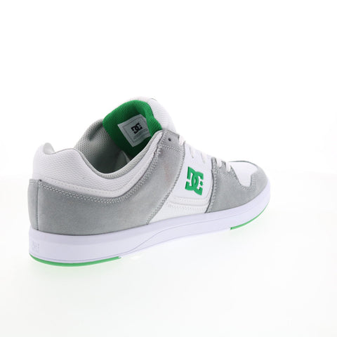 DC Cure ADYS400073-WGN Mens White Gray Suede Skate Inspired Sneakers Shoes