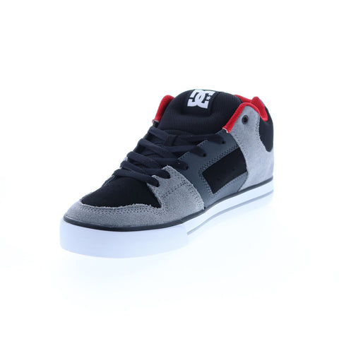 DC Pure Mid ADYS400082-BYR Mens Gray Suede Skate Inspired Sneakers Shoes