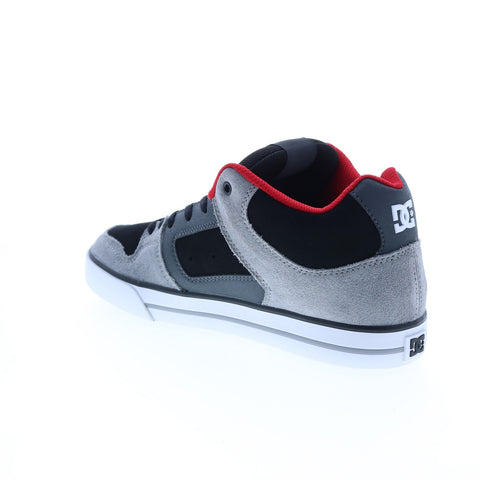 DC Pure Mid ADYS400082-BYR Mens Gray Suede Skate Inspired Sneakers Shoes
