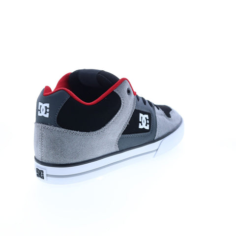 DC Pure Mid ADYS400082-BYR Mens Gray Suede Skate Inspired Sneakers Shoes