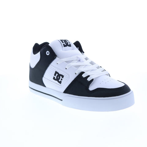 DC Pure Mid ADYS400082-WBI Mens White Leather Skate Inspired Sneakers Shoes