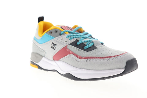 DC E.Tribeka Se ADYS700142 Mens Gray Suede Lace Up Athletic Skate Shoes