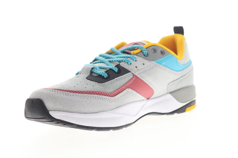 DC E.Tribeka Se ADYS700142 Mens Gray Suede Lace Up Athletic Skate Shoes