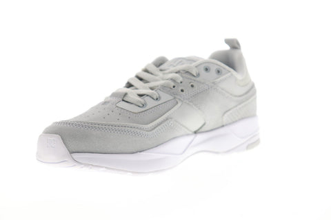 dc e.tribeka adys700173 mens gray suede lace up athletic skate shoes