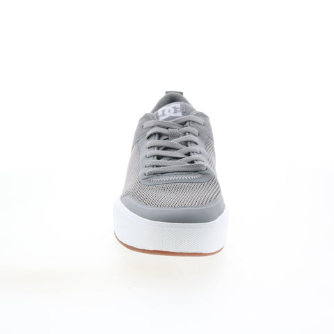 DC Transit ADYS700227-GRW Mens Gray Leather Skate Inspired Sneakers Shoes