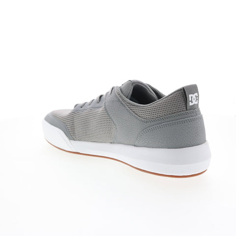 DC Transit ADYS700227-GRW Mens Gray Leather Skate Inspired Sneakers Shoes