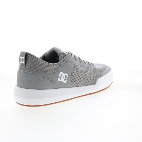 DC Transit ADYS700227-GRW Mens Gray Leather Skate Inspired Sneakers Shoes