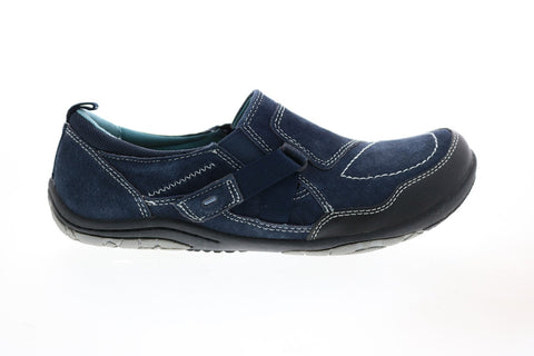 Earth Origins Alison Womens Blue Suede Strap Lifestyle Sneakers Shoes