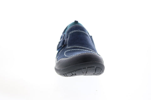 Earth Origins Alison Womens Blue Suede Strap Lifestyle Sneakers Shoes