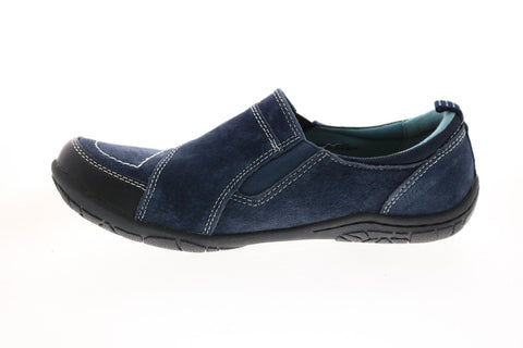 Earth Origins Alison Womens Blue Suede Strap Lifestyle Sneakers Shoes