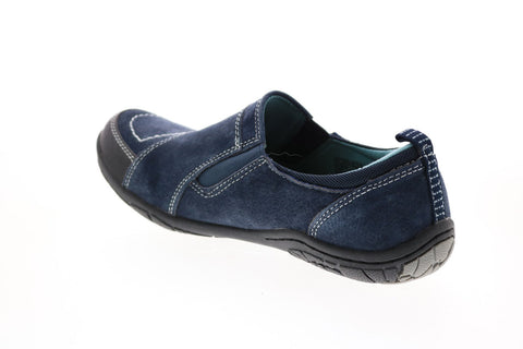 Earth Origins Alison Womens Blue Suede Strap Lifestyle Sneakers Shoes