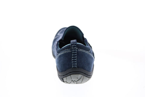 Earth Origins Alison Womens Blue Suede Strap Lifestyle Sneakers Shoes