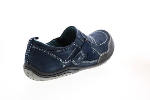 Earth Origins Alison Womens Blue Suede Strap Lifestyle Sneakers Shoes
