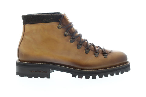 Bruno Magli Alpino ALPINO Mens Brown Leather Lace Up Hiking Boots Shoes