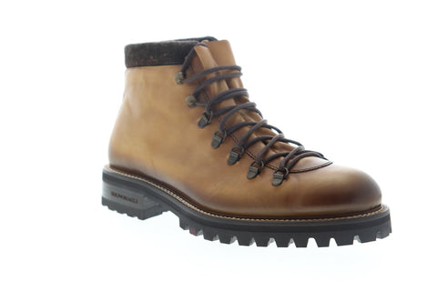 Bruno Magli Alpino ALPINO Mens Brown Leather Lace Up Hiking Boots Shoes