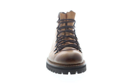 Bruno Magli Alpino ALPINO Mens Brown Leather Lace Up Hiking Boots Shoes