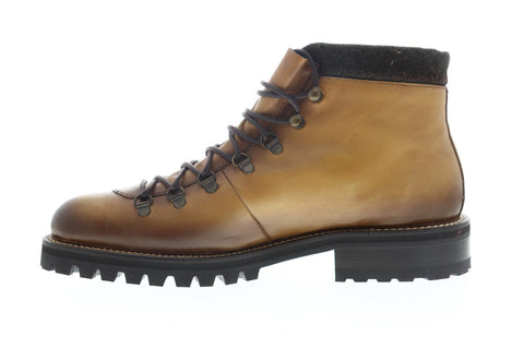 Bruno Magli Alpino ALPINO Mens Brown Leather Lace Up Hiking Boots Shoes
