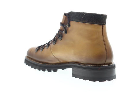 Bruno Magli Alpino ALPINO Mens Brown Leather Lace Up Hiking Boots Shoes