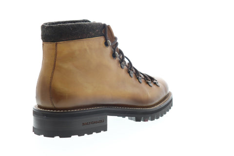 Bruno Magli Alpino ALPINO Mens Brown Leather Lace Up Hiking Boots Shoes