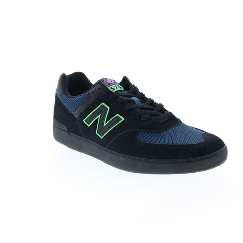 New Balance All Coasts AM574 Mens Black Suede Lifestyle Sneakers Shoes