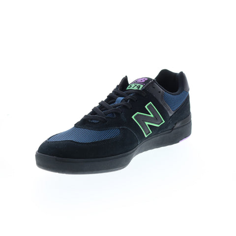 New Balance All Coasts AM574 Mens Black Suede Lifestyle Sneakers Shoes