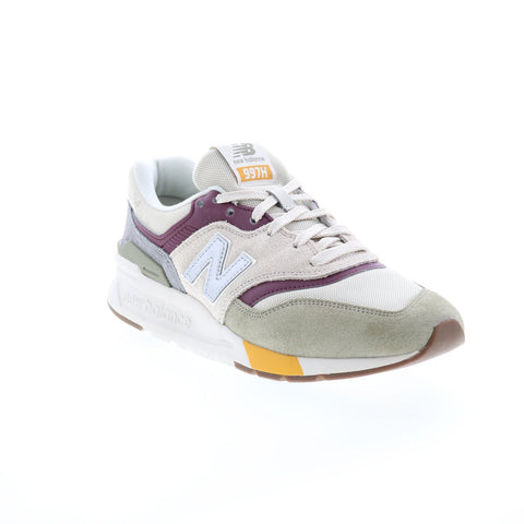 New Balance 574 AM574MUP Mens Beige Suede Lace Up Lifestyle Sneakers Shoes