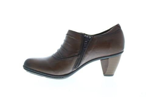 Earth Amethyst Shootie Womens Brown Leather Ankle & Booties Boots