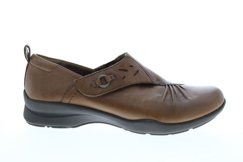 Earth Amity Soft Leather Slip On Womens Brown Loafer Slippers Shoes