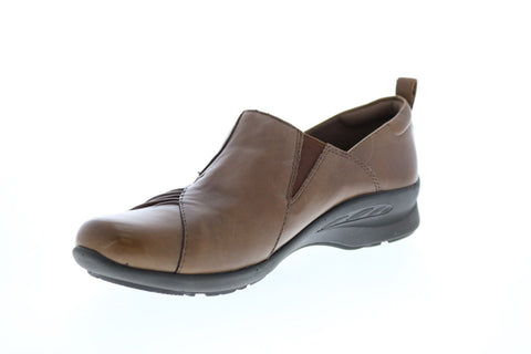 Earth Amity Soft Leather Slip On Womens Brown Loafer Slippers Shoes