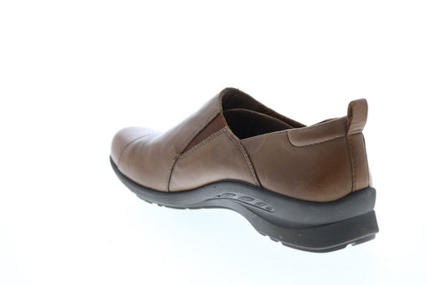 Earth Amity Soft Leather Slip On Womens Brown Loafer Slippers Shoes