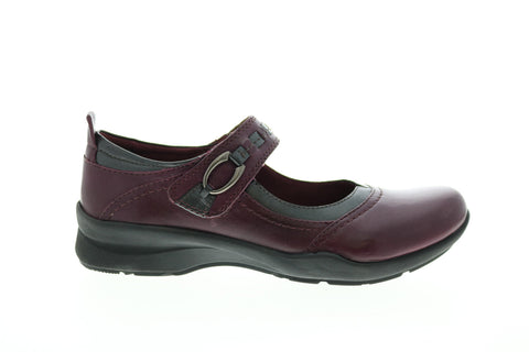Earth Angelica Soft Womens Burgundy Narrow Mary Jane Flats Shoes
