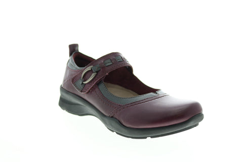 Earth Angelica Soft Womens Burgundy Narrow Mary Jane Flats Shoes