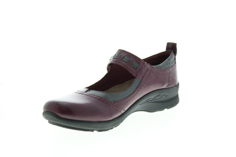 Earth Angelica Soft Womens Burgundy Narrow Mary Jane Flats Shoes
