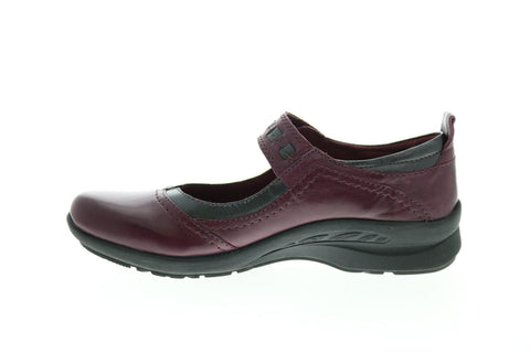 Earth Angelica Soft Womens Burgundy Narrow Mary Jane Flats Shoes