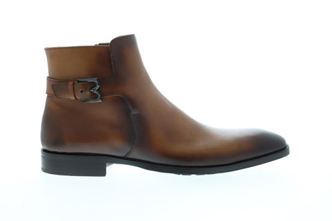 Bruno Magli Angiolini ANGIOLINI Mens Brown Leather Lace Up Dress Boots Shoes