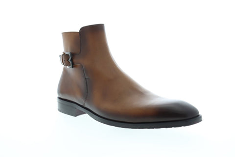 Bruno Magli Angiolini ANGIOLINI Mens Brown Leather Lace Up Dress Boots Shoes