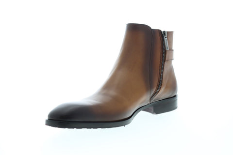 Bruno Magli Angiolini ANGIOLINI Mens Brown Leather Lace Up Dress Boots Shoes