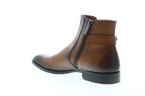 Bruno Magli Angiolini ANGIOLINI Mens Brown Leather Lace Up Dress Boots Shoes