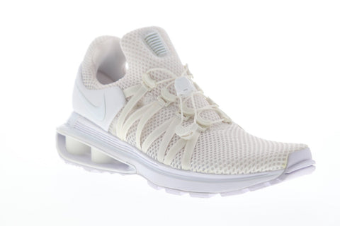 Nike Shox Gravity Womens White Mesh Athletic Slip On Training Shoes