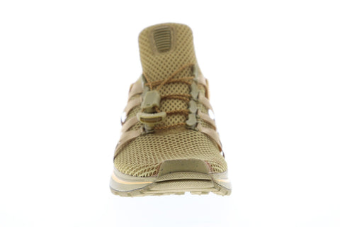Nike Shox Gravity Womens Gold Mesh Athletic Slip On Training Shoes