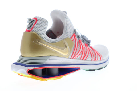 Nike Shox Gravity Mens Gray Mesh Athletic Slip On Training Shoes