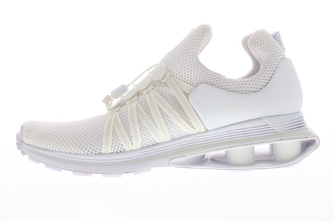 Nike Shox Gravity Mens White Mesh Athletic Slip On Training Shoes