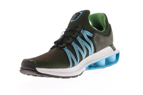 Nike Shox Gravity AR1999-300 Mens Green Mesh Slip On Athletic Gym Running Shoes