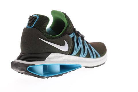Nike Shox Gravity AR1999-300 Mens Green Mesh Slip On Athletic Gym Running Shoes